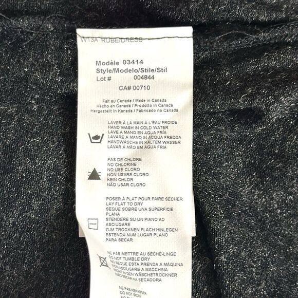 Joseph Ribkoff Women's Charcoal Gray Long Sleeve Shark Bite Knit Midi Dress US12 - Picture 10 of 10